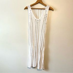 Knit Beach Cover Up Sz Large White